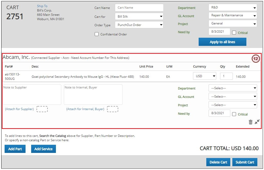 Creating A Prendio Punchout Order